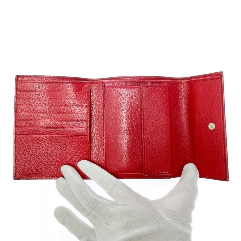 Prada Leather Trifold Wallet Red Trifold Wallet - Picture 6 of 8